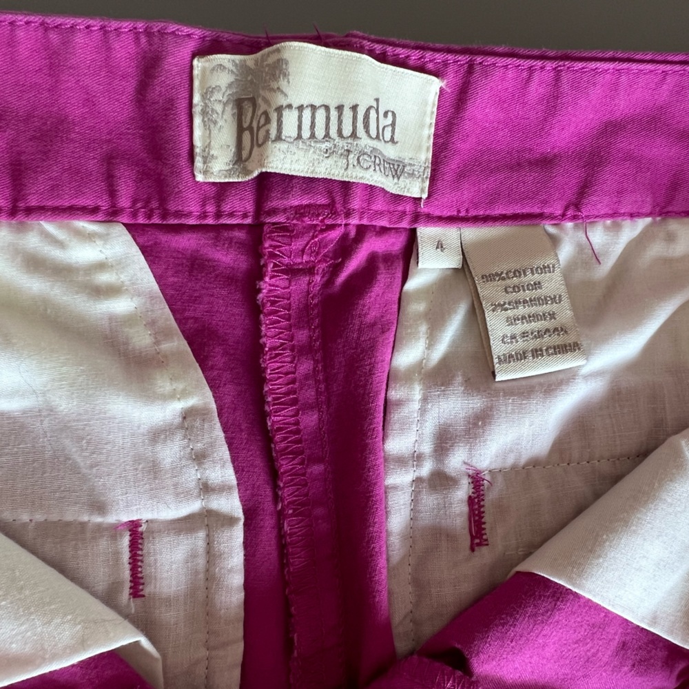 J. Crew Women's Bermuda Shorts in Bright Fuchsia